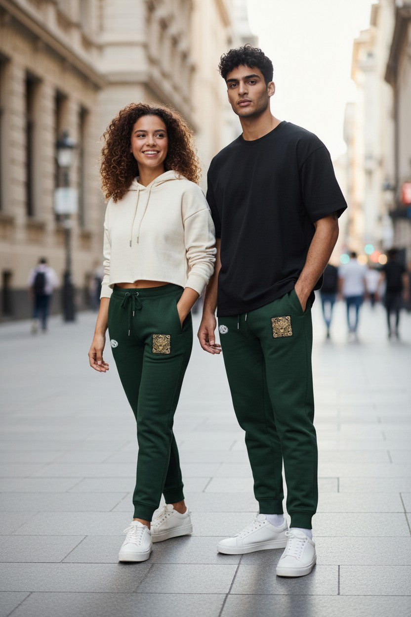 Kairo Mandala embroidery Joggers – Unisex Premium Cotton Streetwear
