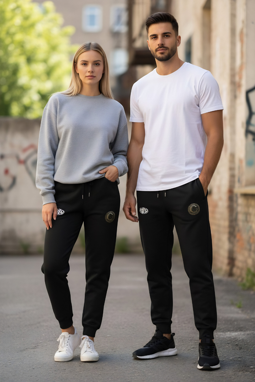 Kairo Gold Emblem Unisex Joggers – 100% Cotton