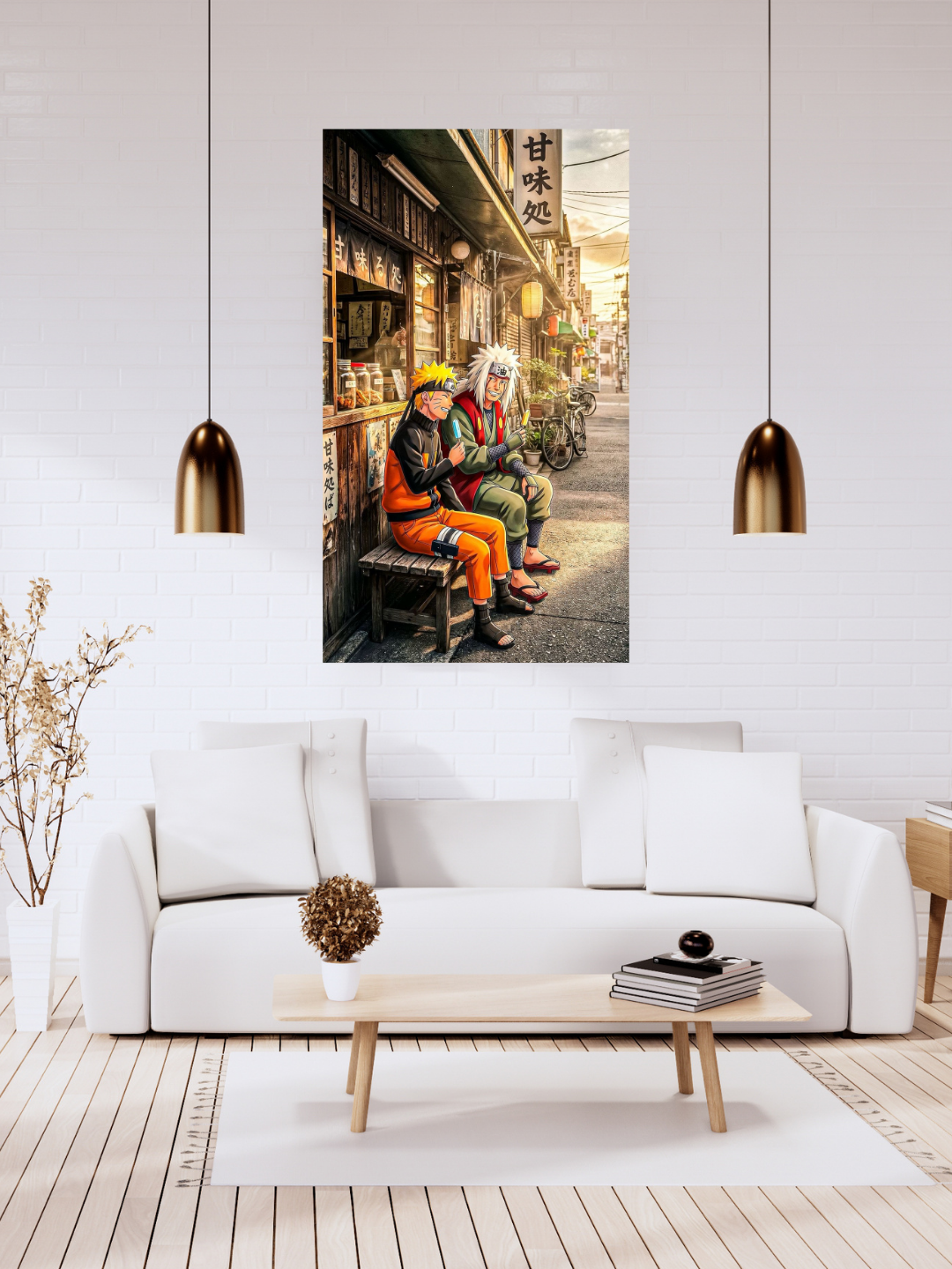 Naruto & Jiraiya Acrylic Poster – Sensei & Student Wall Art
