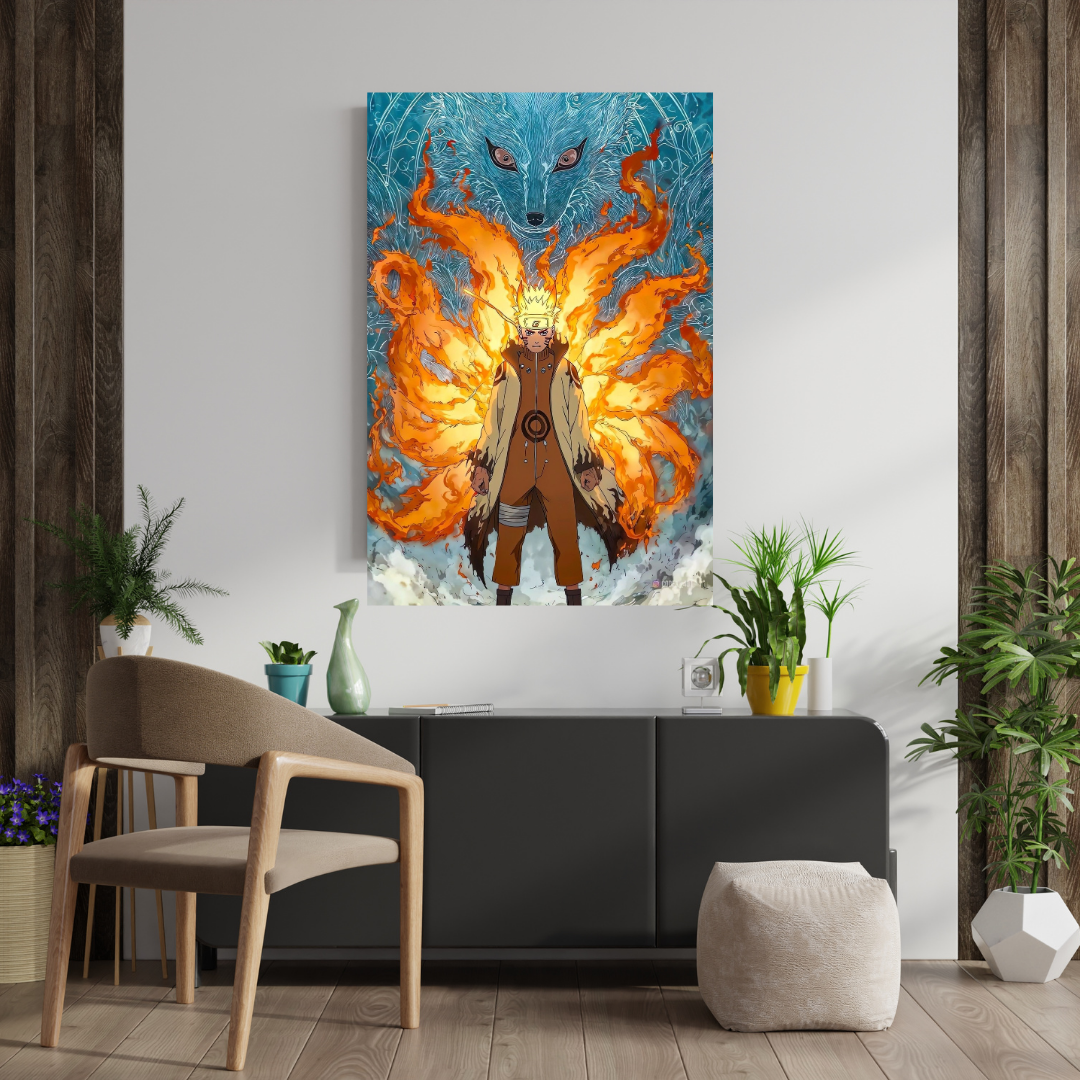 Naruto Nine-Tails Metal Poster