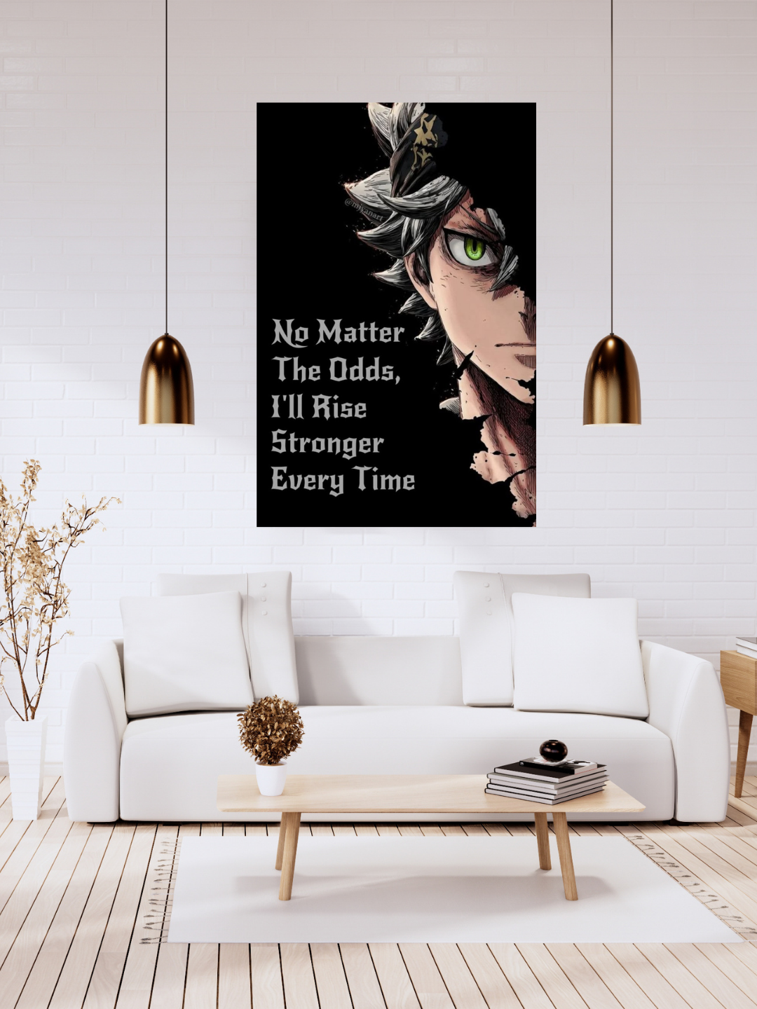 Asta Black Clover Acrylic Poster – No Matter The Odds Anime Wall Art