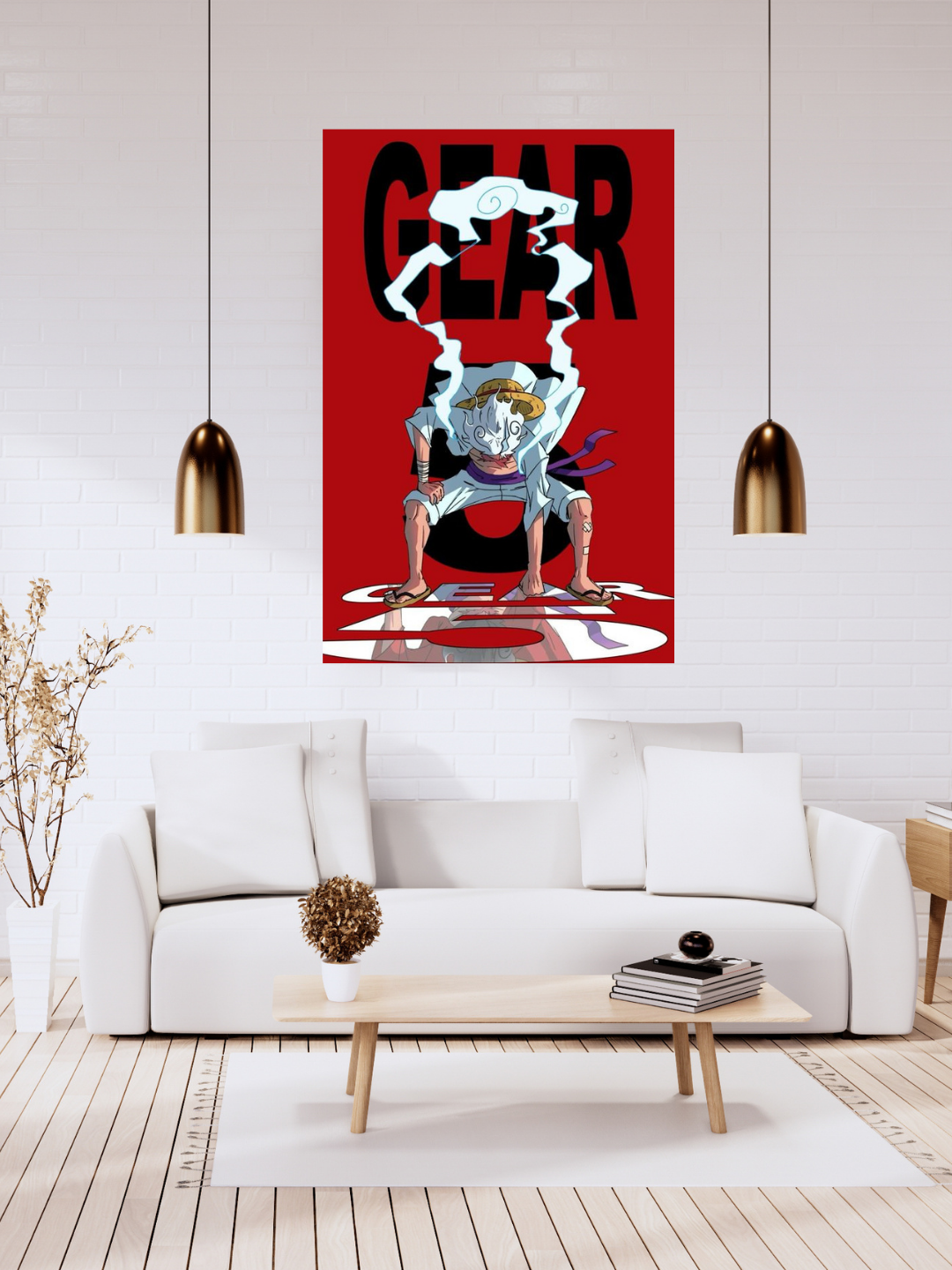 Gear 5 Luffy Acrylic Poster – One Piece Anime Wall Art