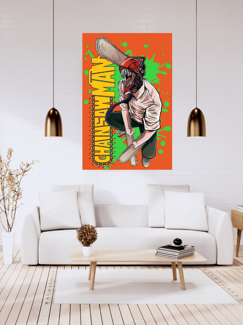 Chainsaw Man Acrylic Poster – Denji Anime Wall Art