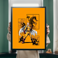 Saitama One Punch Man Framed Poster – Premium Glossy Anime Wall Art