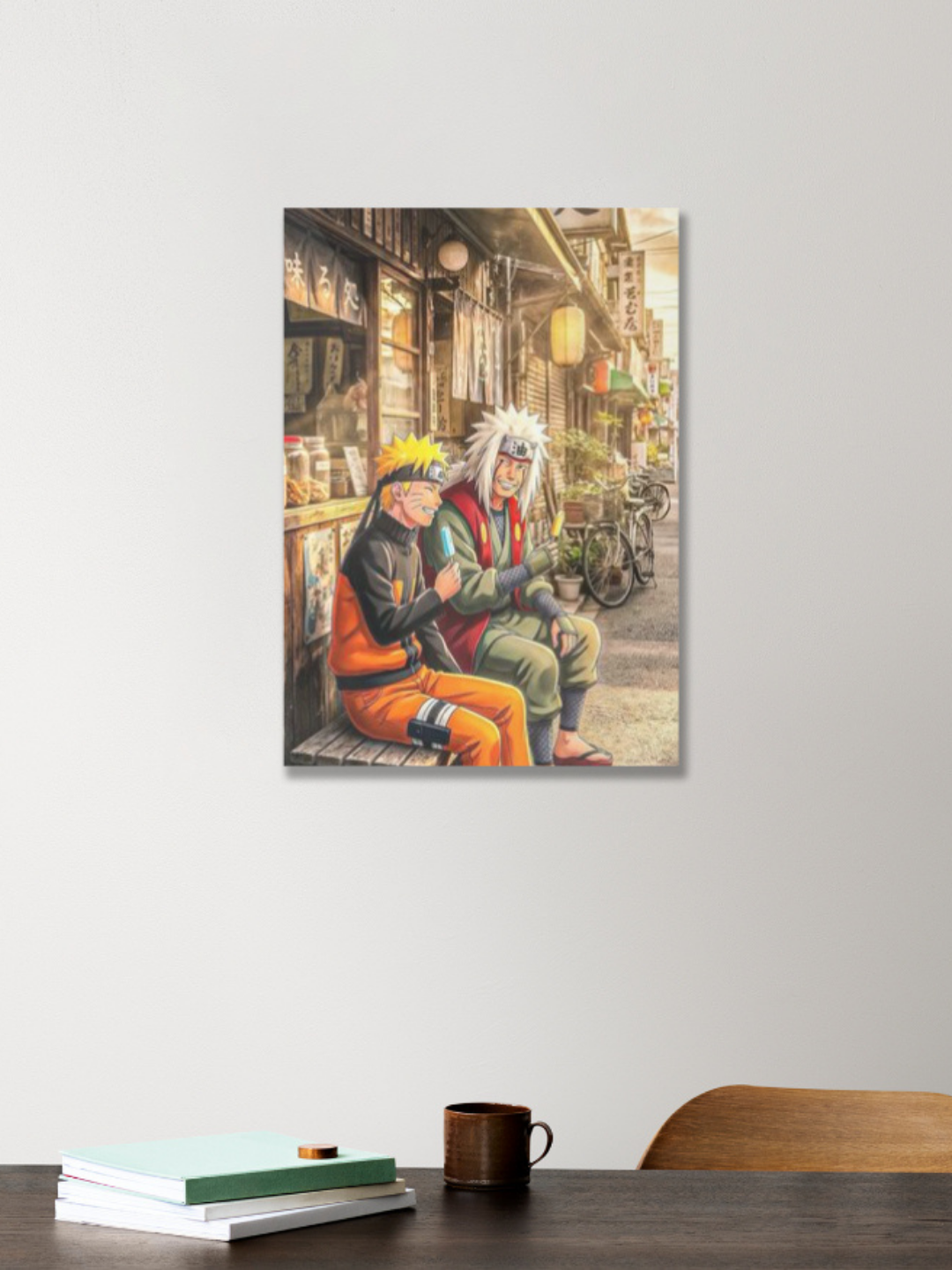 Naruto & Jiraiya Acrylic Poster – Sensei & Student Wall Art