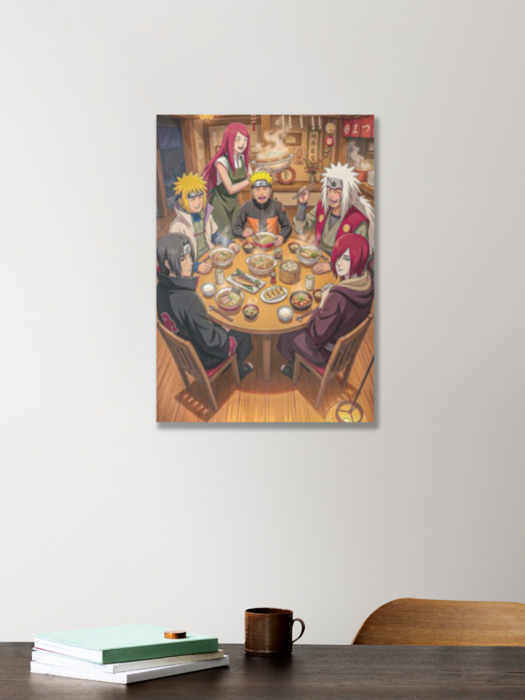 Naruto Family Dinner Acrylic Poster – Naruto Minato Jiraiya Anime Wall Art