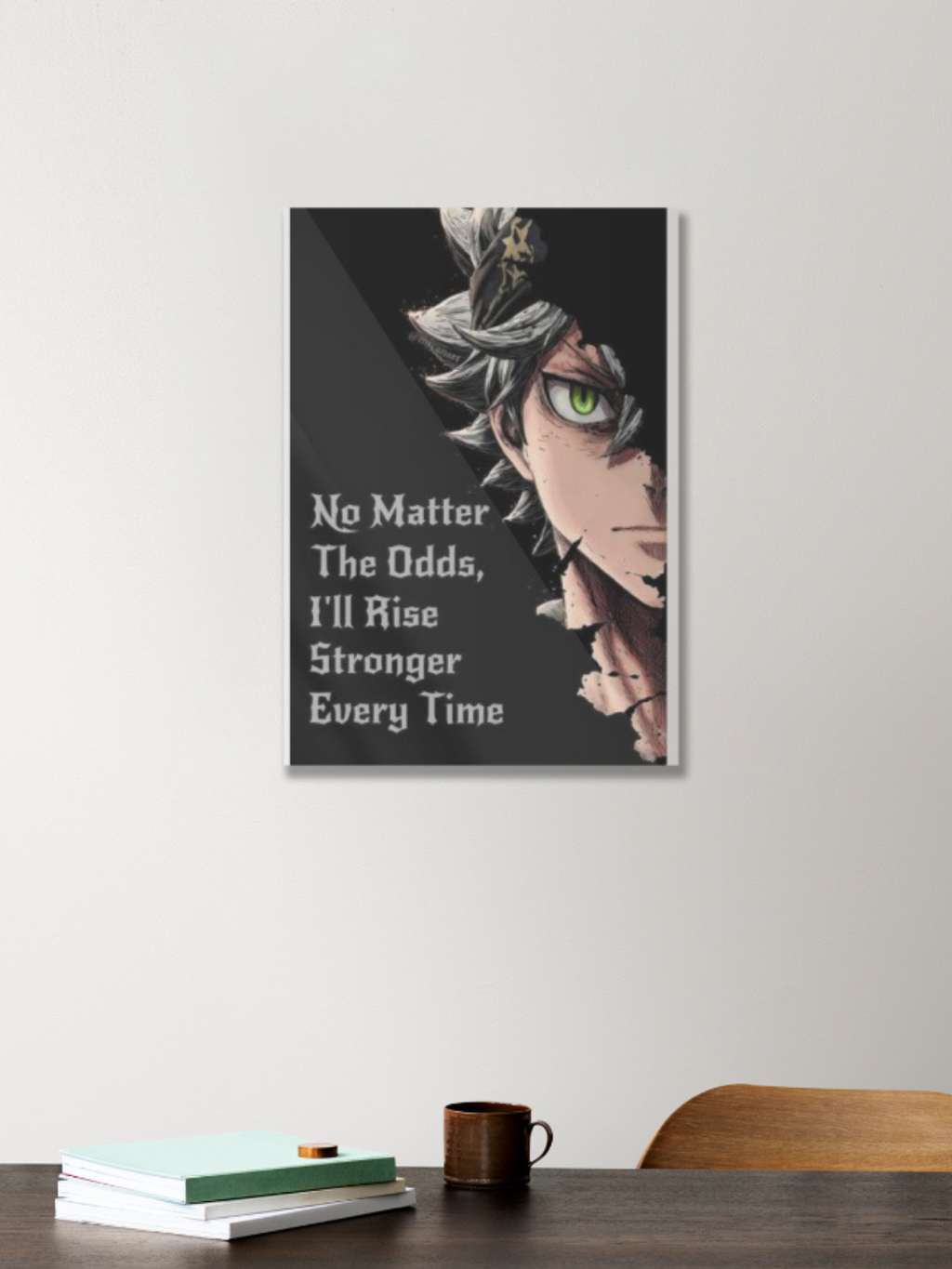 Asta Black Clover Acrylic Poster – No Matter The Odds Anime Wall Art