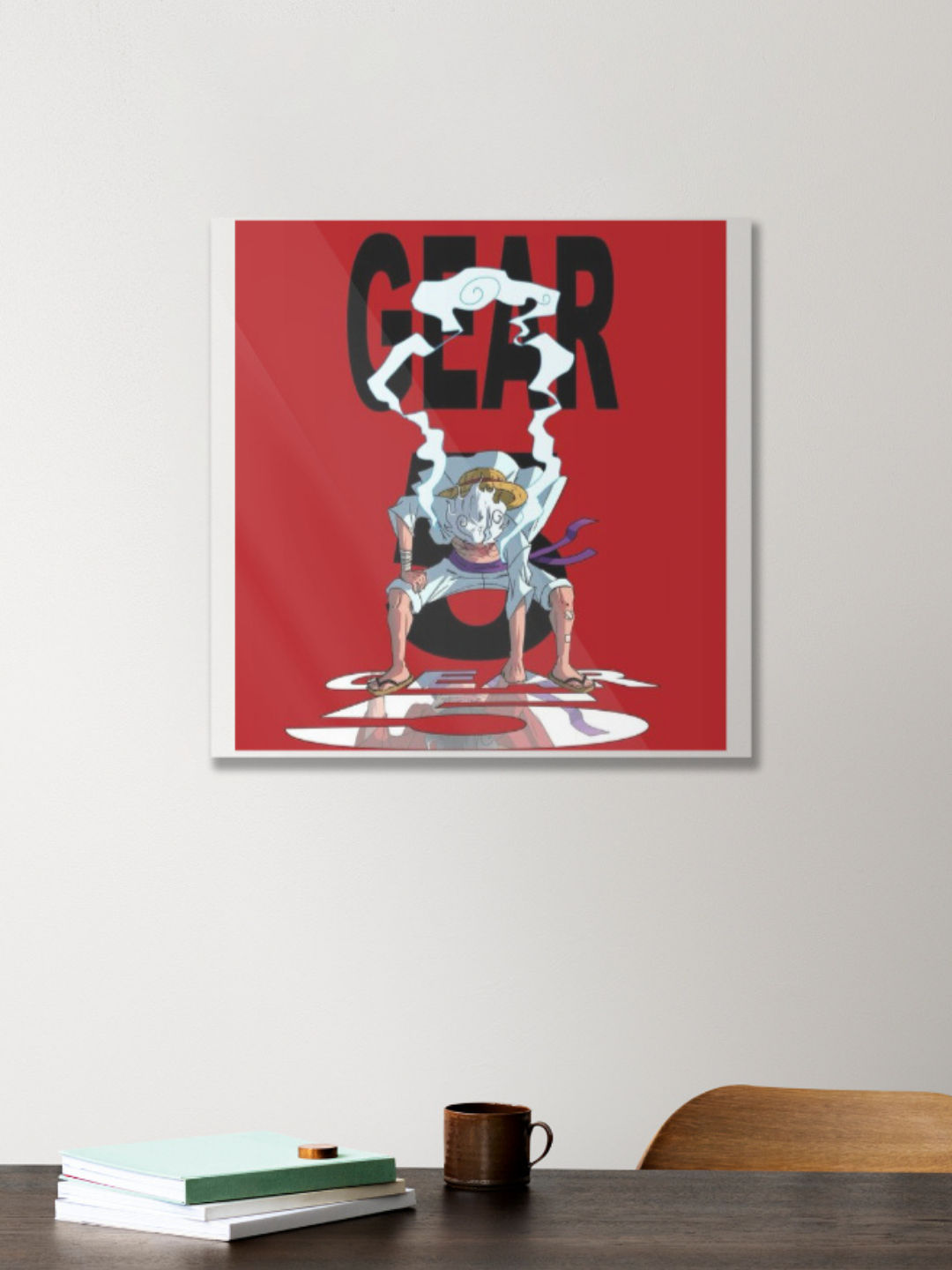 Gear 5 Luffy Acrylic Poster – One Piece Anime Wall Art