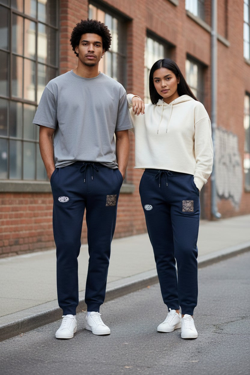 Kairo Mandala embroidery Joggers – Unisex Premium Cotton Streetwear