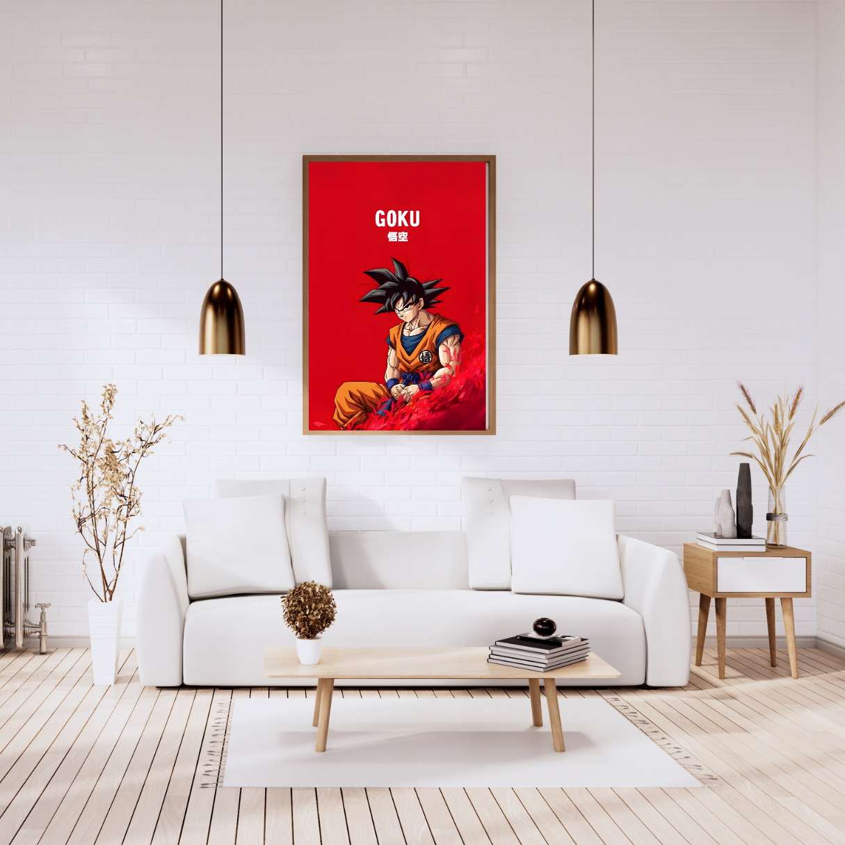 Goku Super Saiyan Framed Poster – Premium Glossy Anime Wall Art