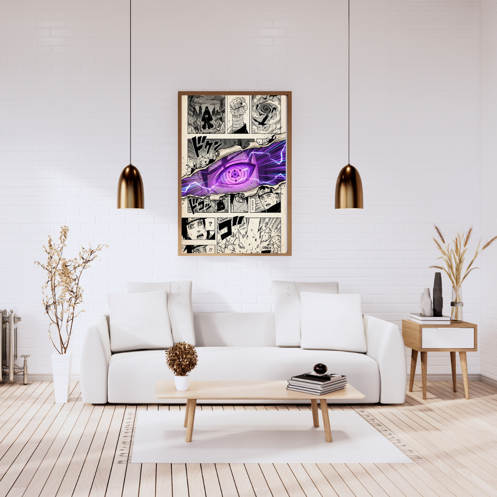 Sasuke Uchiha Rinnegan Framed Poster – Premium Glossy Anime Wall Art