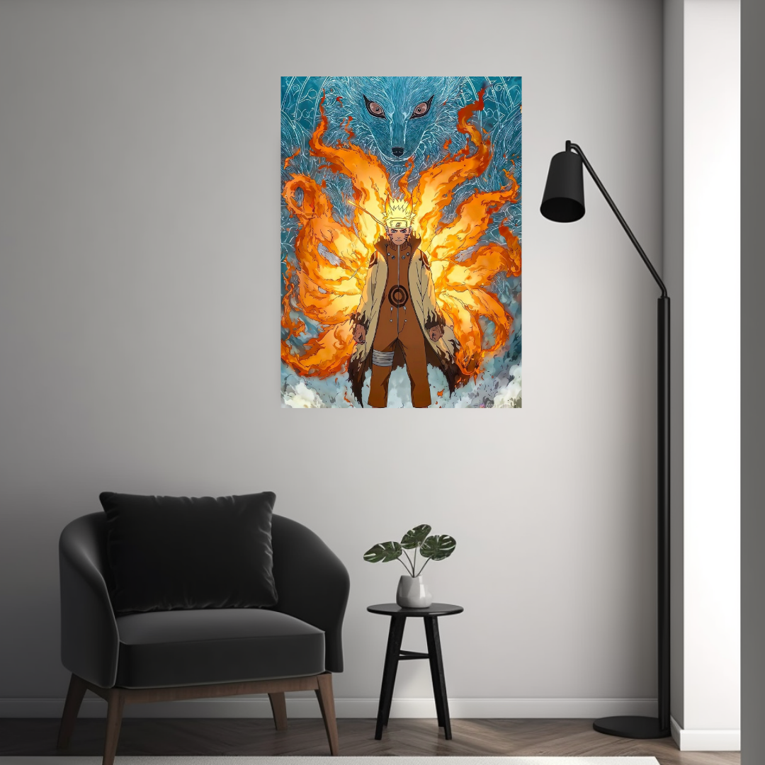 Naruto Nine-Tails Metal Poster