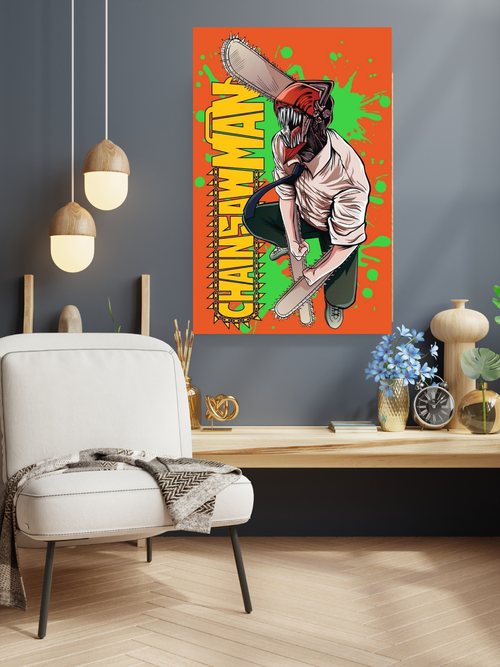 Chainsaw Man Acrylic Poster – Denji Anime Wall Art