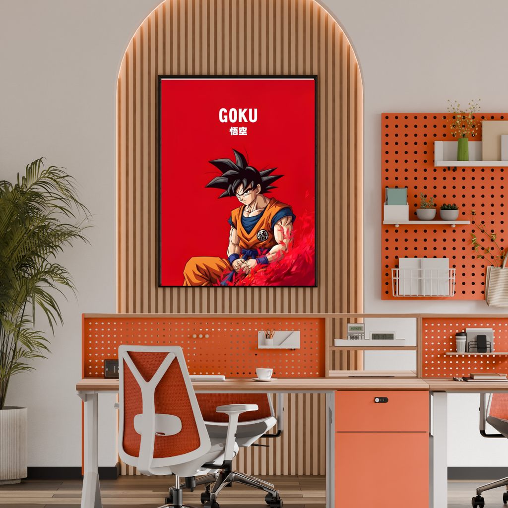 Goku Super Saiyan Framed Poster – Premium Glossy Anime Wall Art