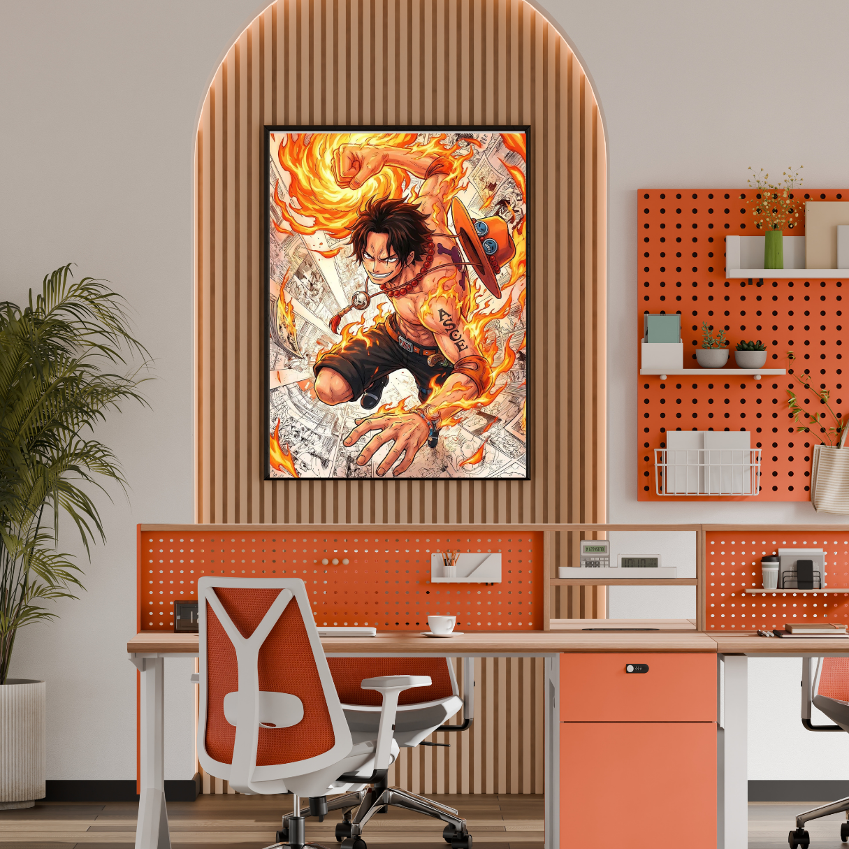 Portgas D. Ace Framed Poster – Premium Glossy One Piece Wall Art