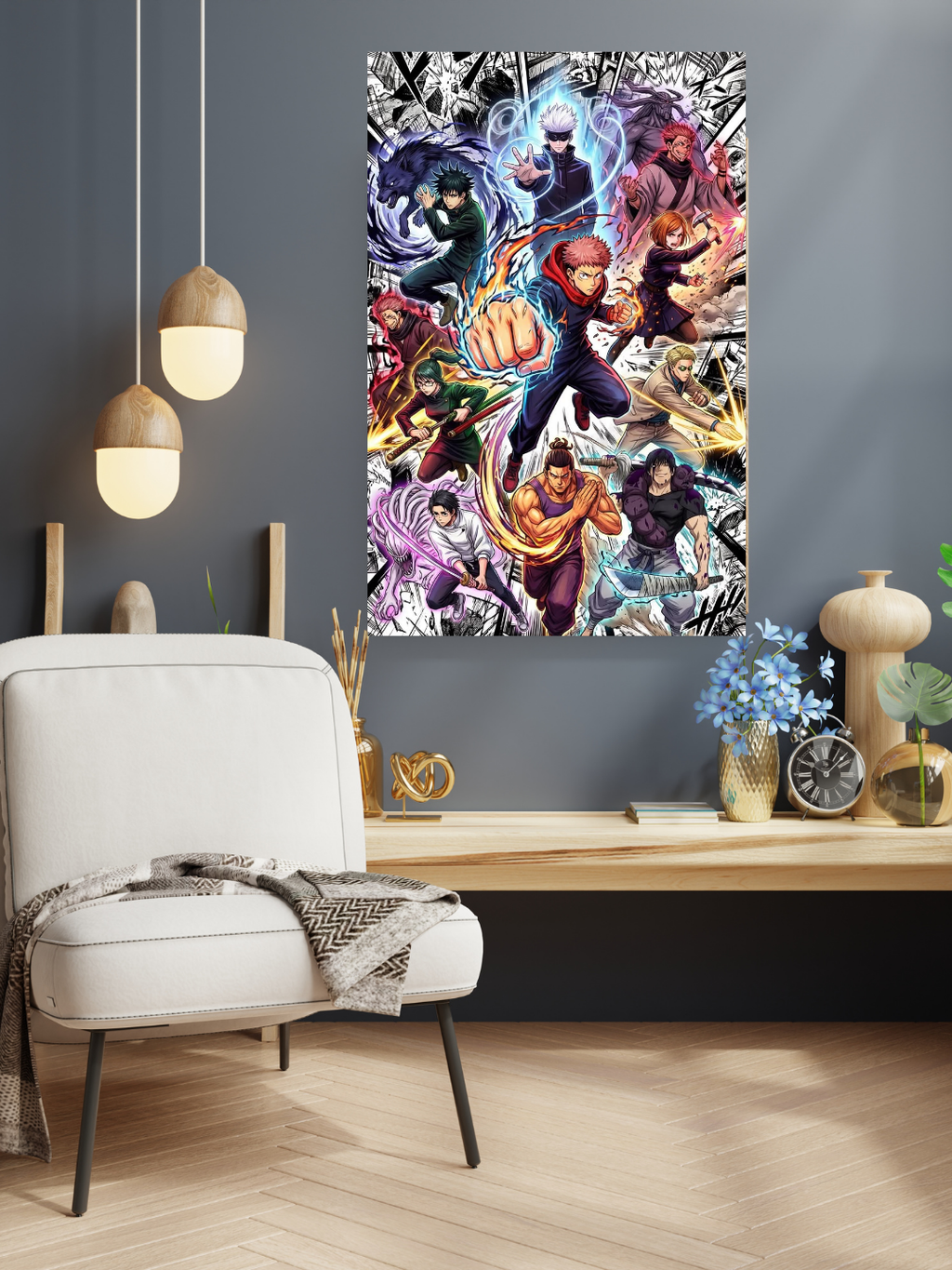 Jujutsu Kaisen Acrylic Poster – Gojo Yuji Sukuna JJK Wall Art