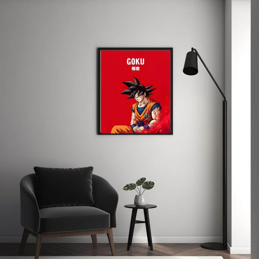 Goku Super Saiyan Framed Poster – Premium Glossy Anime Wall Art
