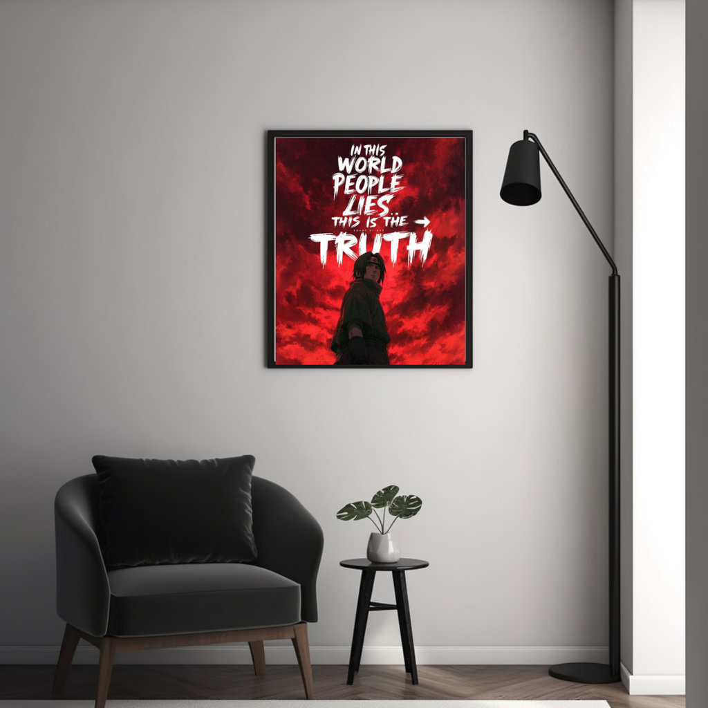 Shisui Uchiha Line Art Framed Poster – Premium Glossy Anime Wall Art