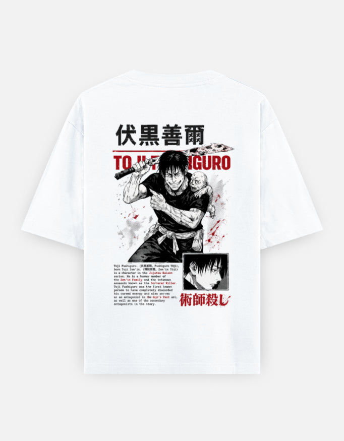 Toji Fushiguro Oversized Tee – Kairo Jujutsu Kaisen Streetwear