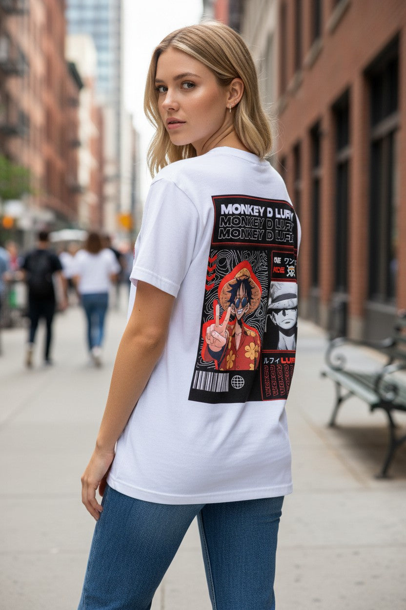 Monkey D. Luffy Editorial Tee – Kairo One Piece Streetwear