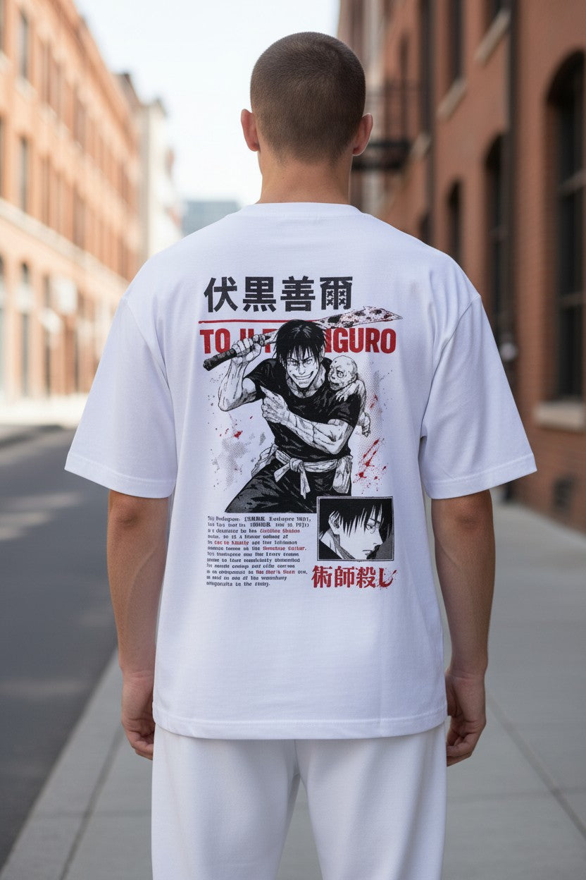 Toji Fushiguro Oversized Tee – Kairo Jujutsu Kaisen Streetwear