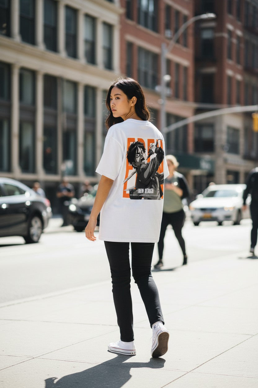 Eren Yeager Oversized Tee – Kairo Attack on Titan Streetwear