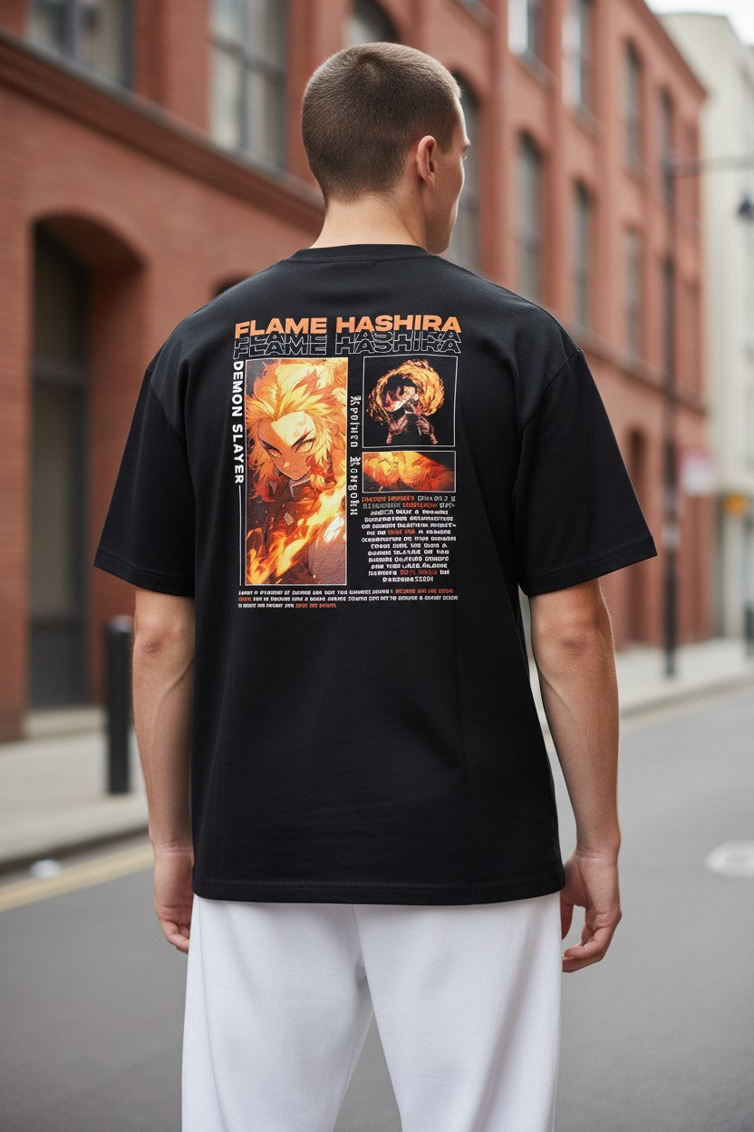 Rengoku Flame Hashira Tee – Kairo Demon Slayer Streetwear