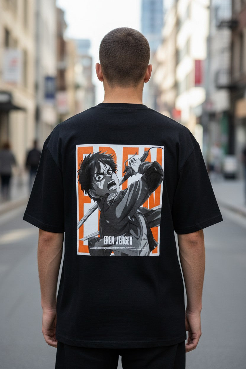 Eren Yeager Oversized Tee – Kairo Attack on Titan Streetwear