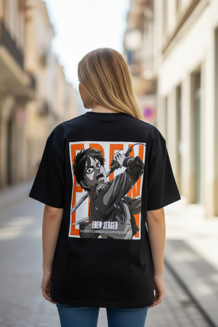 Eren Yeager Oversized Tee – Kairo Attack on Titan Streetwear