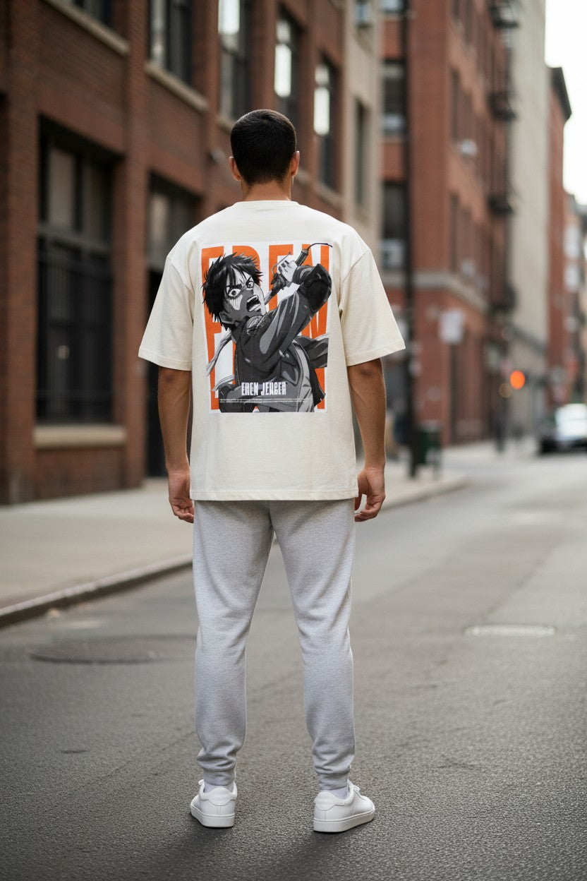 Eren Yeager Oversized Tee – Kairo Attack on Titan Streetwear