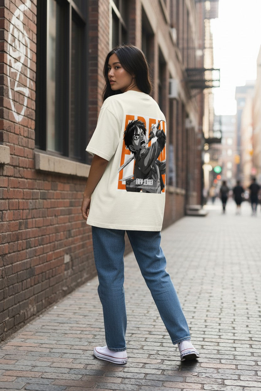 Eren Yeager Oversized Tee – Kairo Attack on Titan Streetwear
