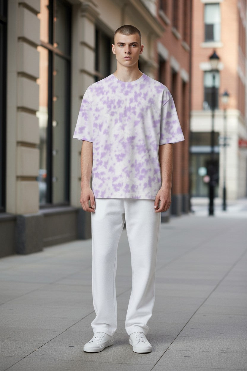 Acid Wash Tie-Dye Oversized Tee – Golden Yellow | Kairo Streetwear