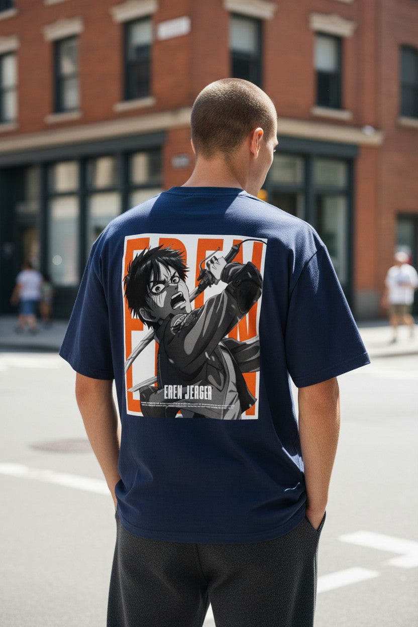 Eren Yeager Oversized Tee – Kairo Attack on Titan Streetwear