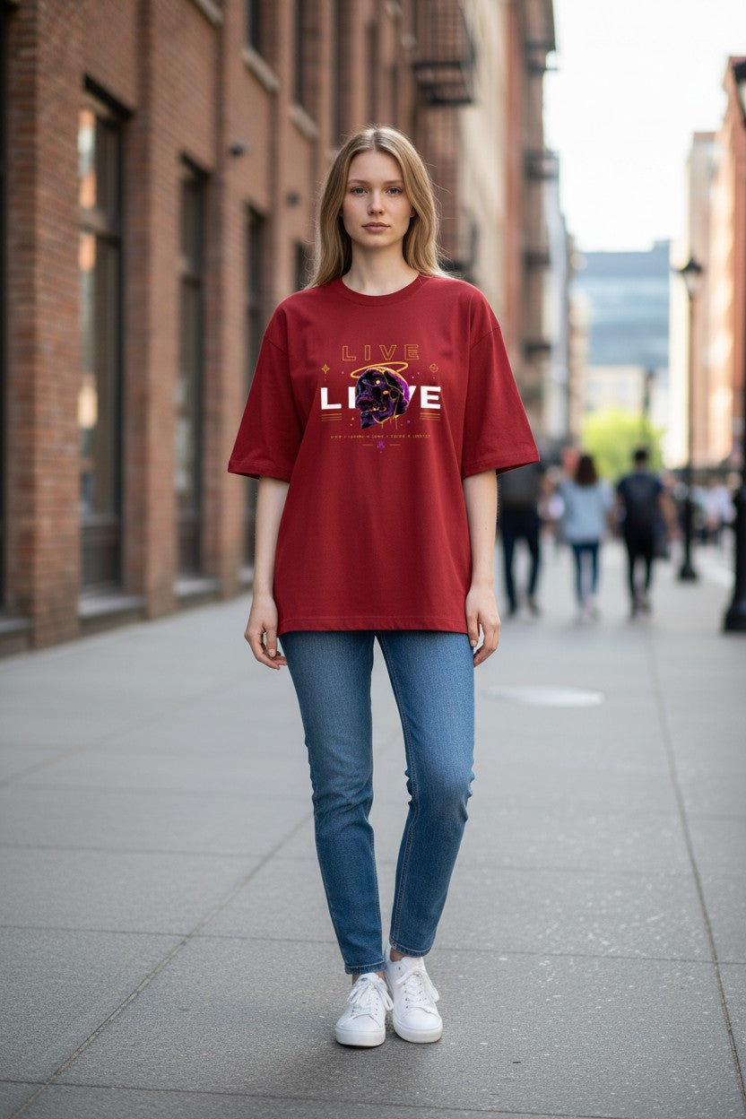 Live Skull Oversized Tee – Kairo Streetwear
