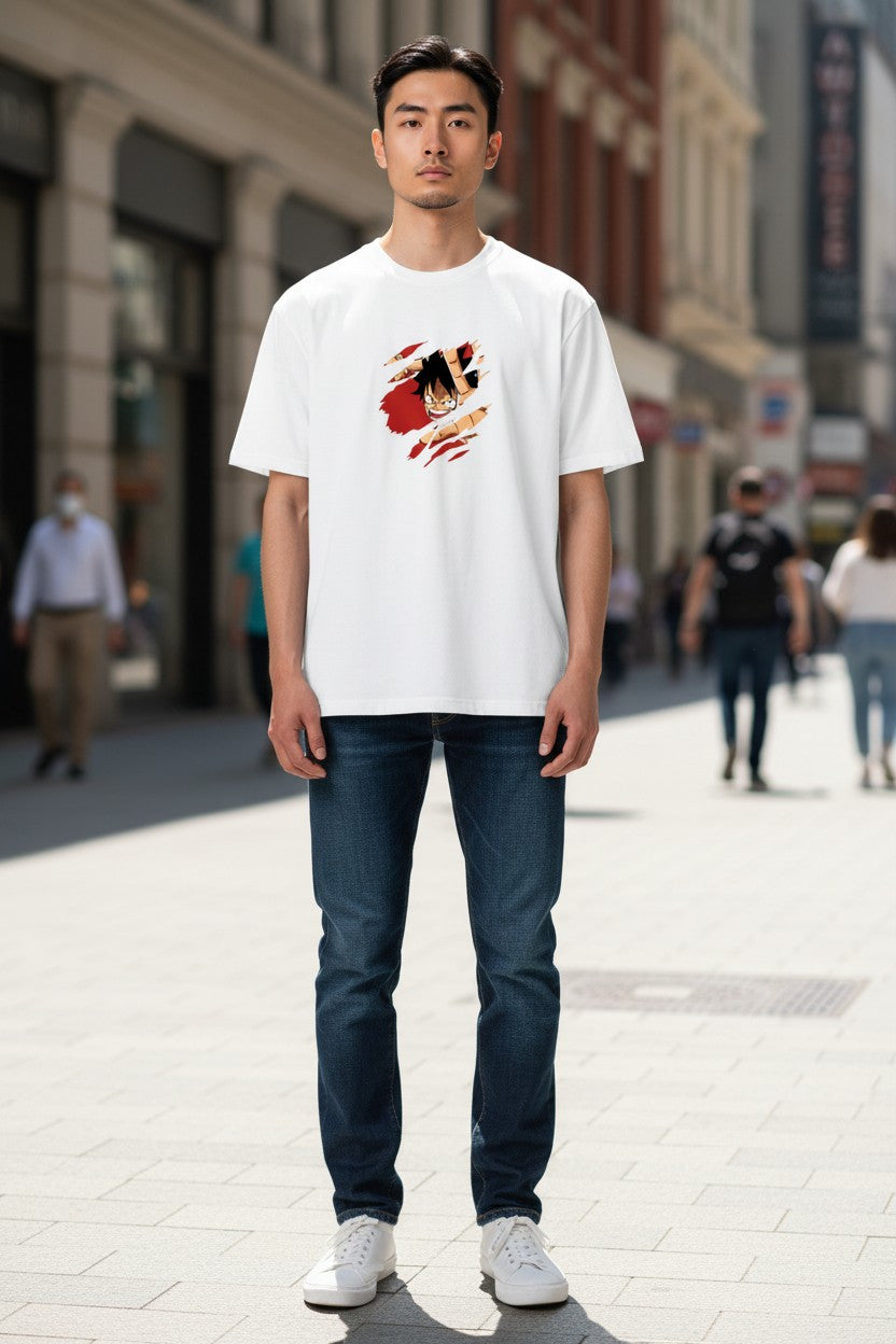 Monkey D. Luffy Editorial Tee – Kairo One Piece Streetwear