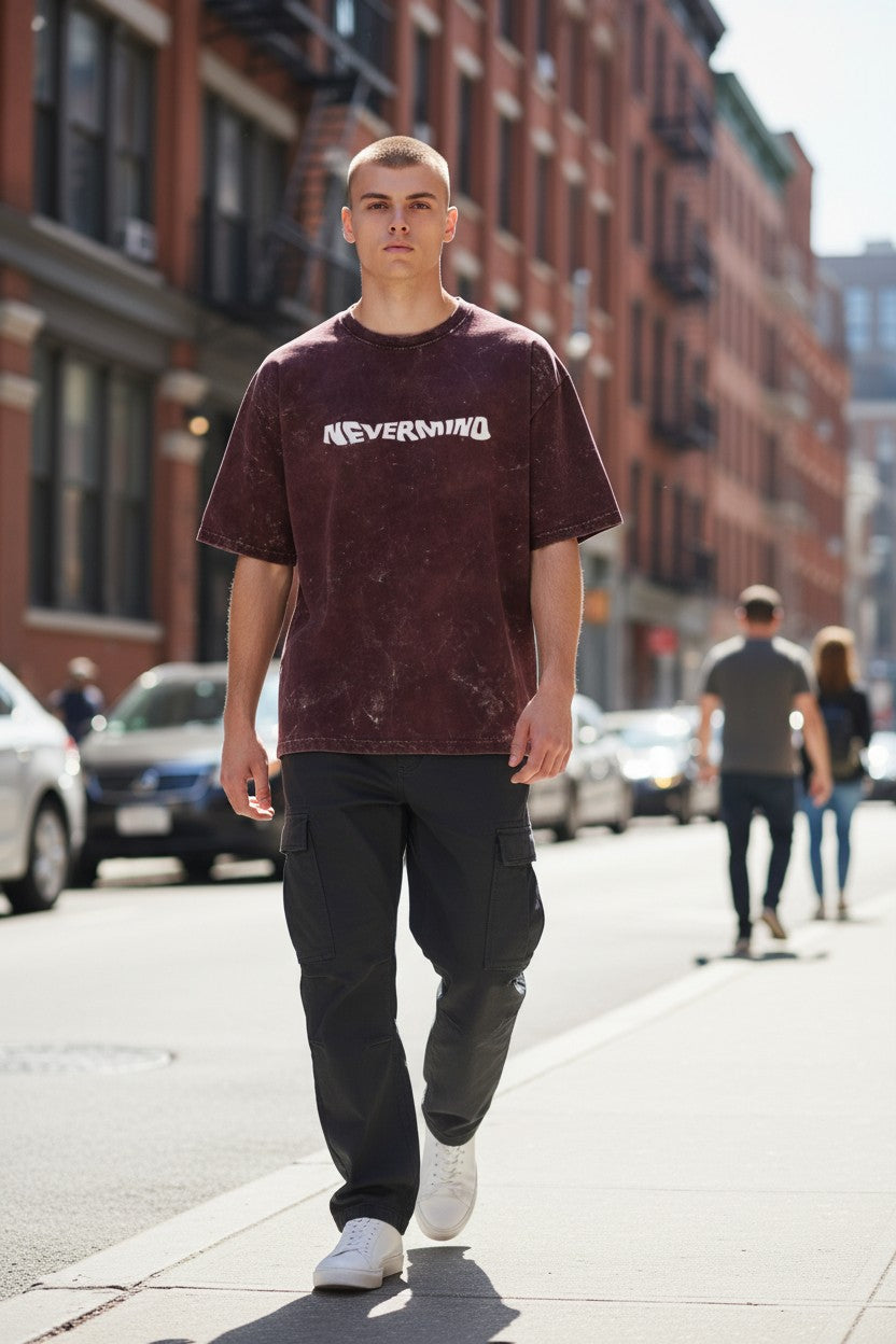 Nevermind Acid Wash Oversized Tee – Kairo Streetwear