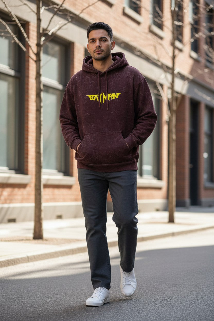 Batman Acid Wash Hoodie – Premium  Streetwear | Kairo