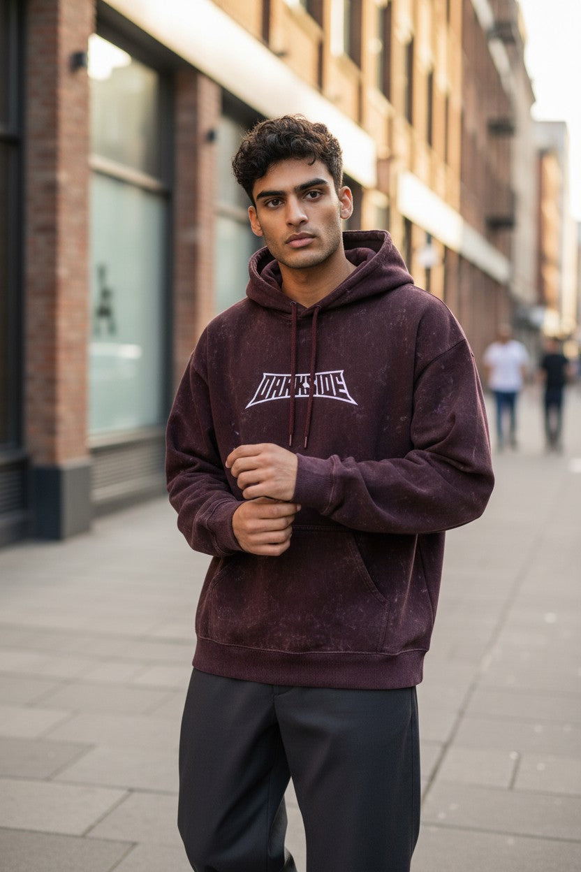 Darkside Acid Wash Hoodie – Premium  Streetwear | Kairo
