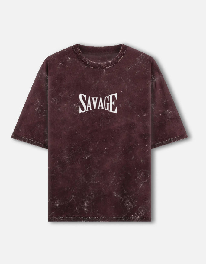 Savage Acid Wash Oversized Tee – Kairo Streetwear