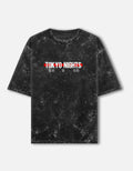 Tokyo Nights Acid Wash Oversized Tee – Kairo Japanese Streetwear