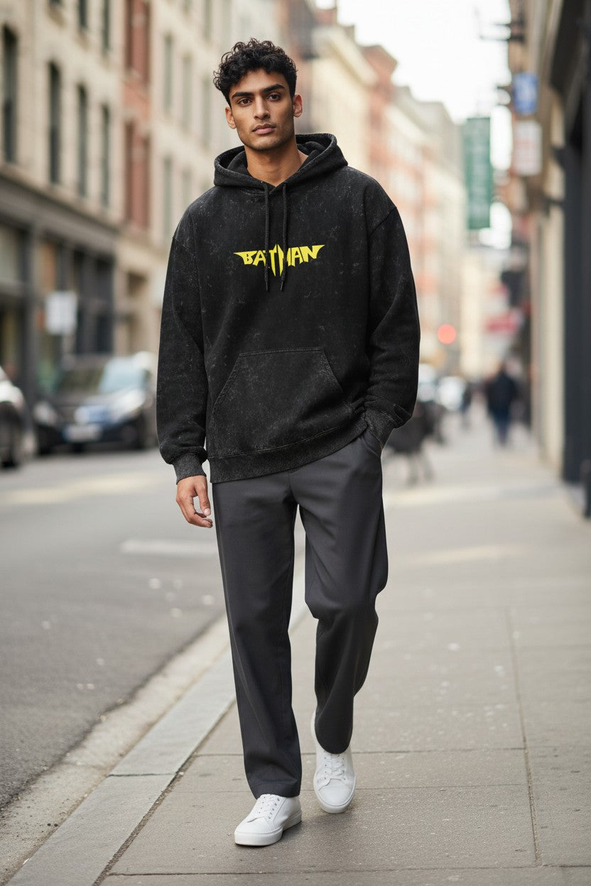 Batman Acid Wash Hoodie – Premium  Streetwear | Kairo