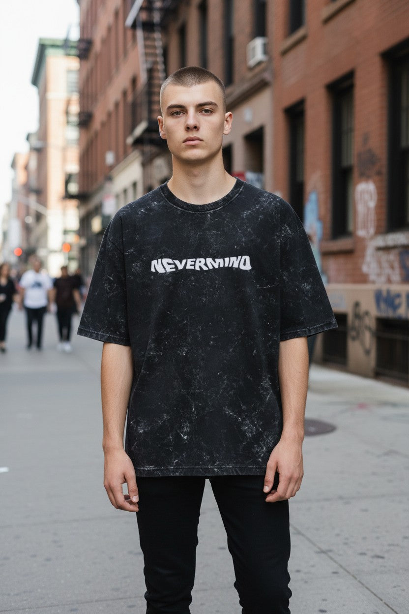 Nevermind Acid Wash Oversized Tee – Kairo Streetwear