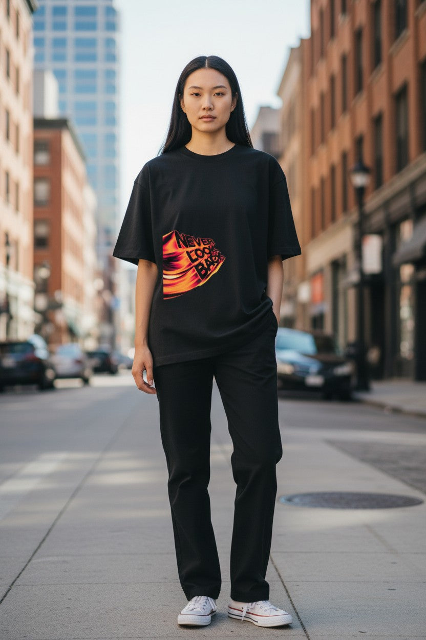Never Look Back Oversized Tee – Kairo Streetwear