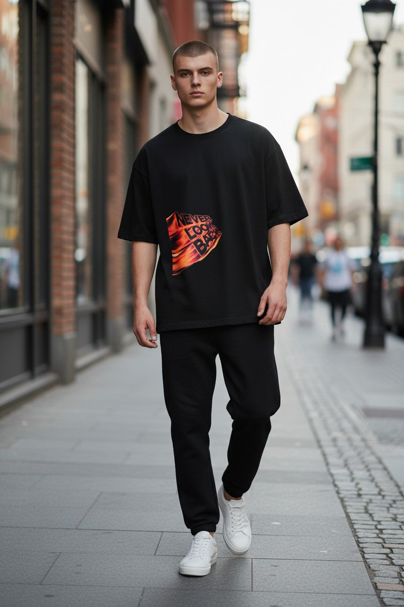 Never Look Back Oversized Tee – Kairo Streetwear