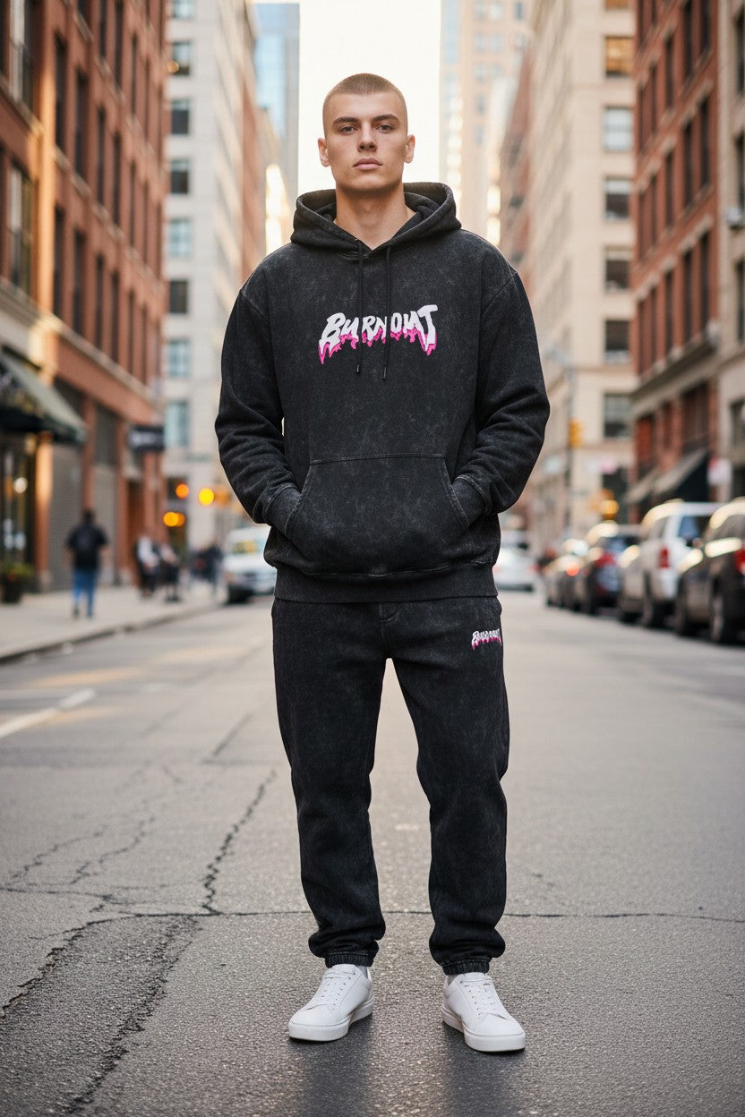 Burnout Acid Wash Hoodie – Premium  Streetwear | Kairo