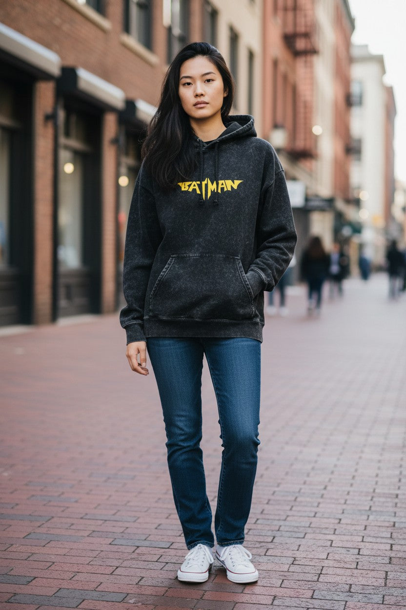Batman Acid Wash Hoodie – Premium  Streetwear | Kairo