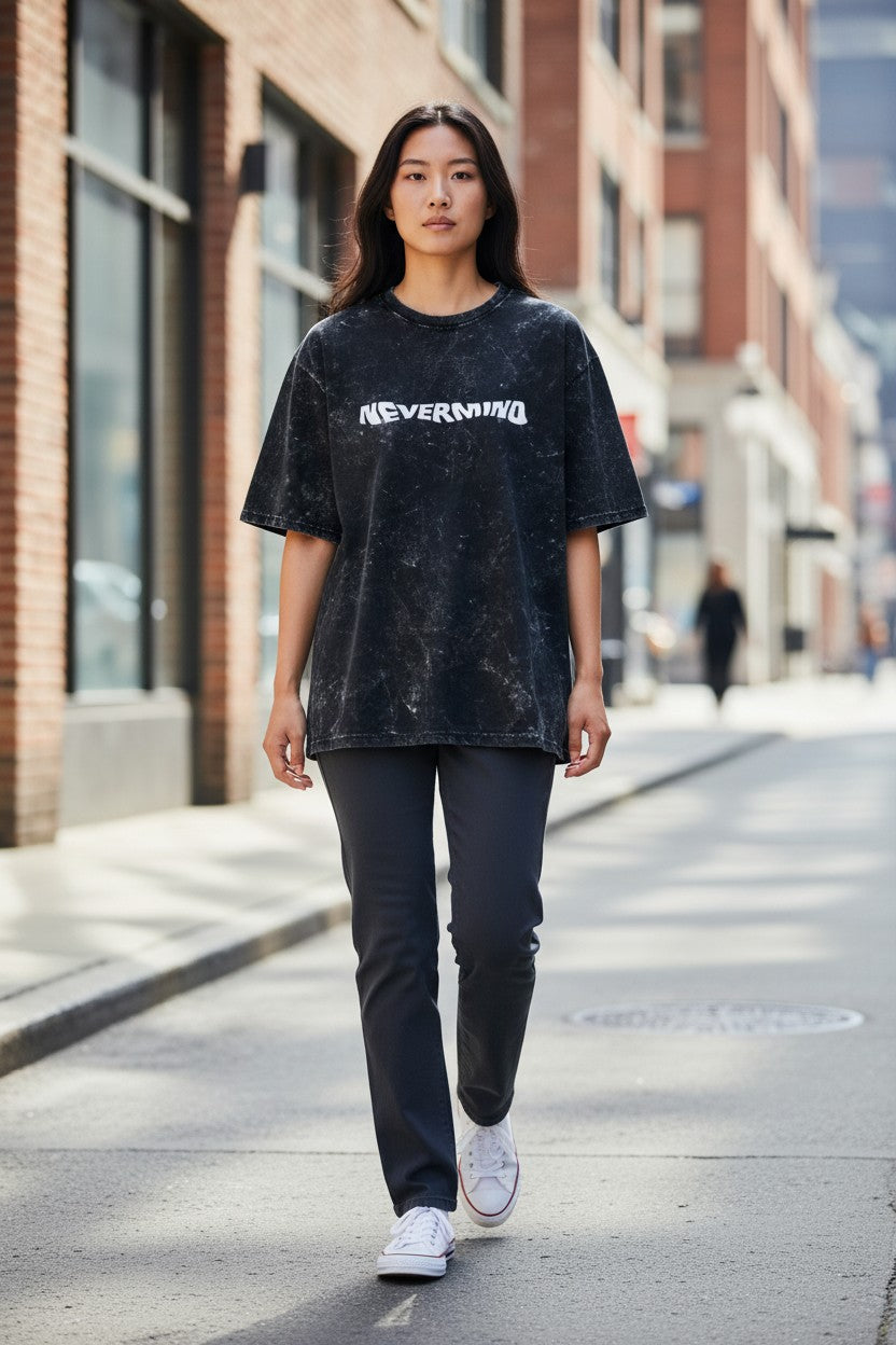 Nevermind Acid Wash Oversized Tee – Kairo Streetwear