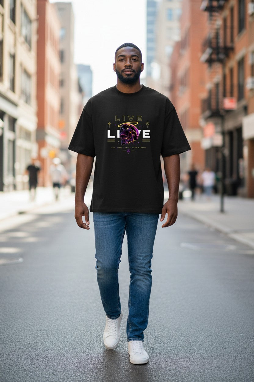 Live Skull Oversized Tee – Kairo Streetwear