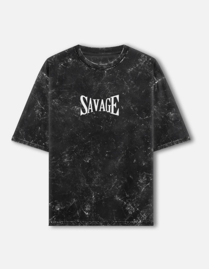 Savage Acid Wash Oversized Tee – Kairo Streetwear