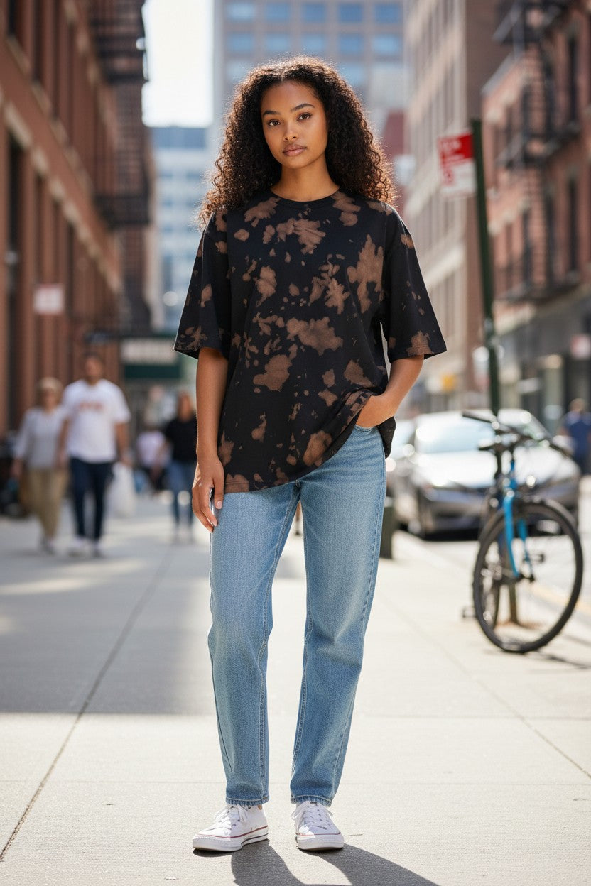 Acid Wash Tie-Dye Oversized Tee – Kairo Streetwear